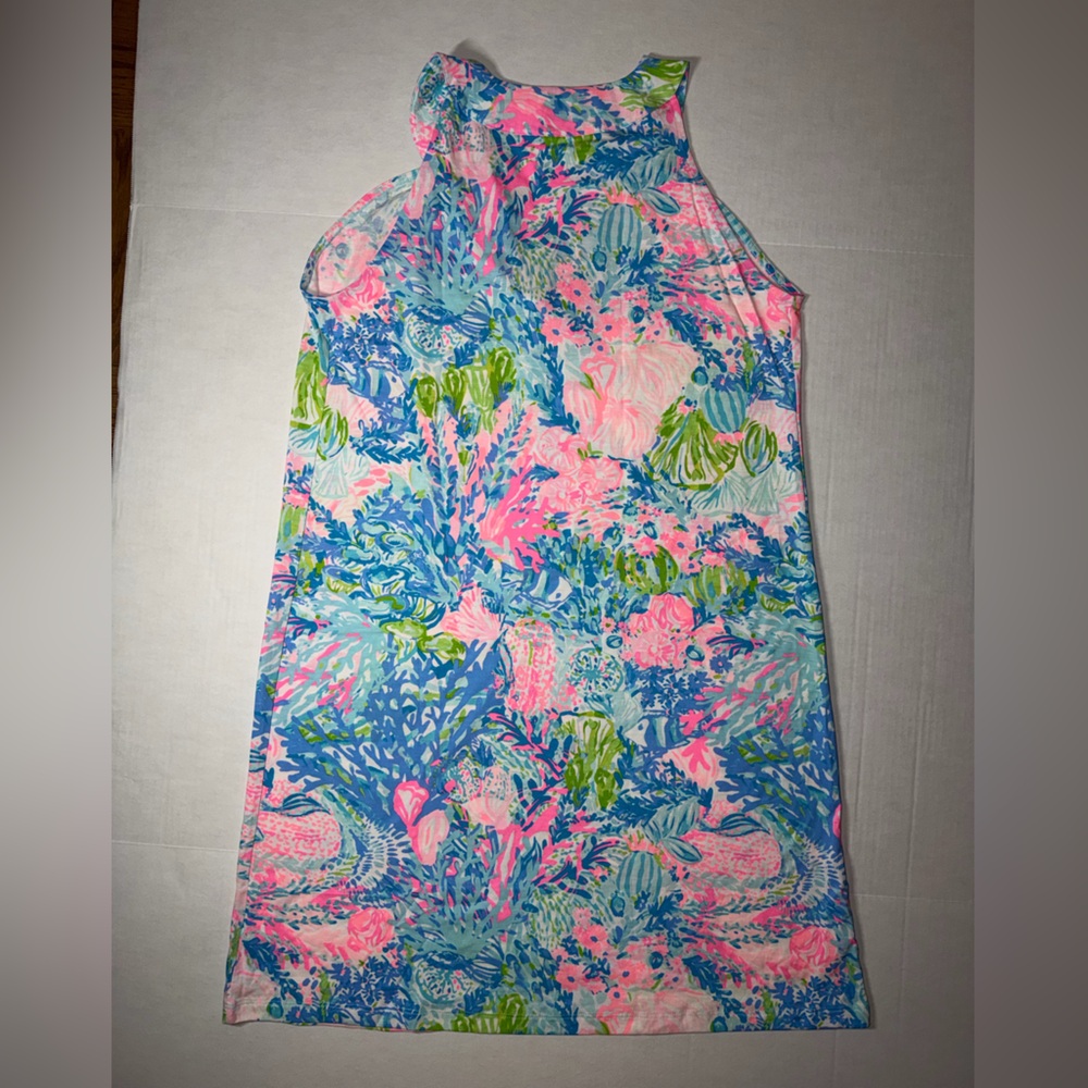 Lilly Pulitzer Blue and Pink Floral Midi Dress - Picture 3 of 3